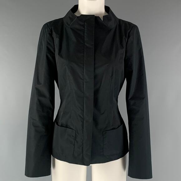 JIL SANDER Size 6 Black Cotton Polyester Blazer - Picture 1 of 6